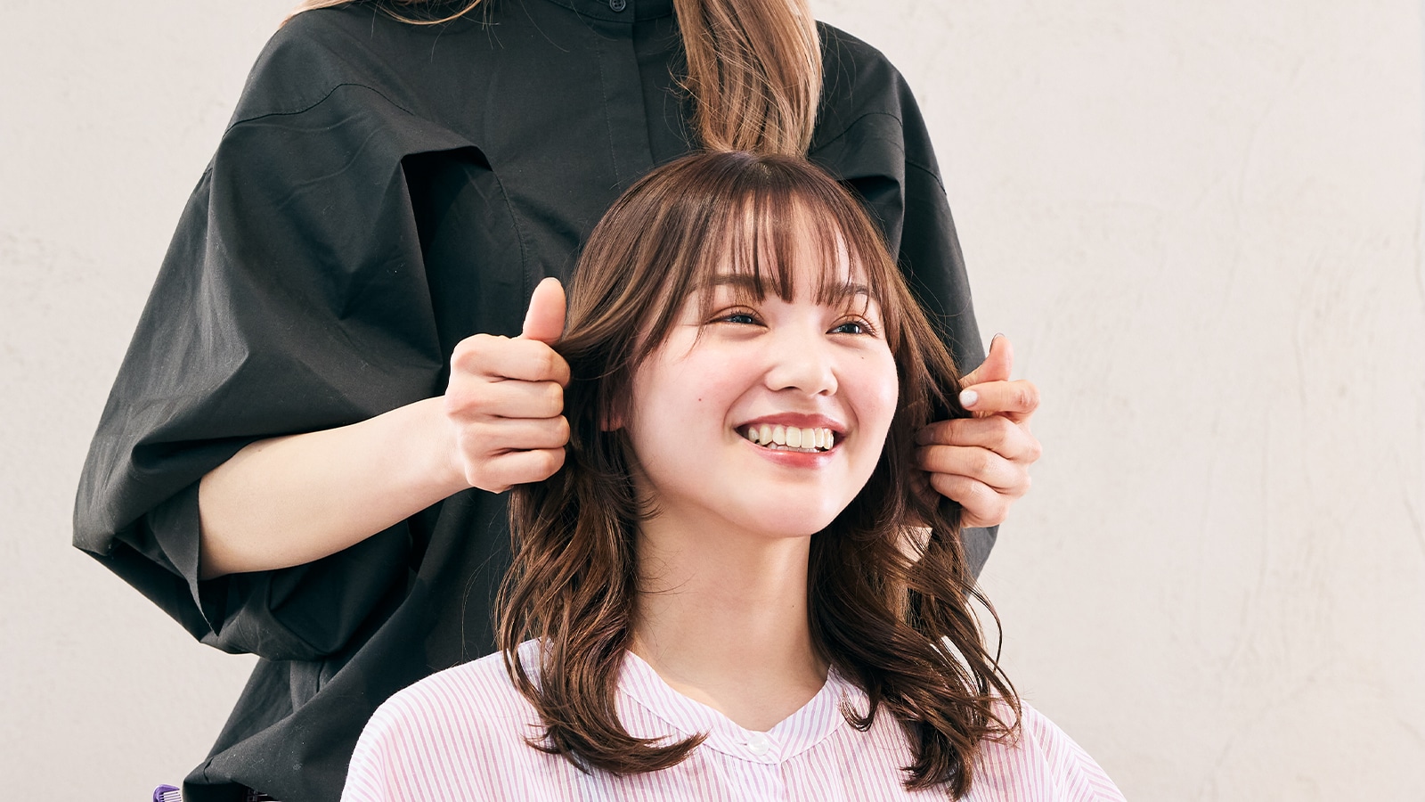 ヘアアイロンで、ツヤもキープも