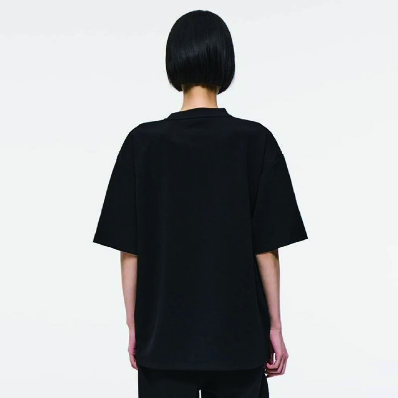 シックスパッド リカバリーウェア オーバーサイズTシャツ ブラック S & シックスパッド リカバリーウェア ハーフパンツ ブラック S & ギフト巾着バッグセット