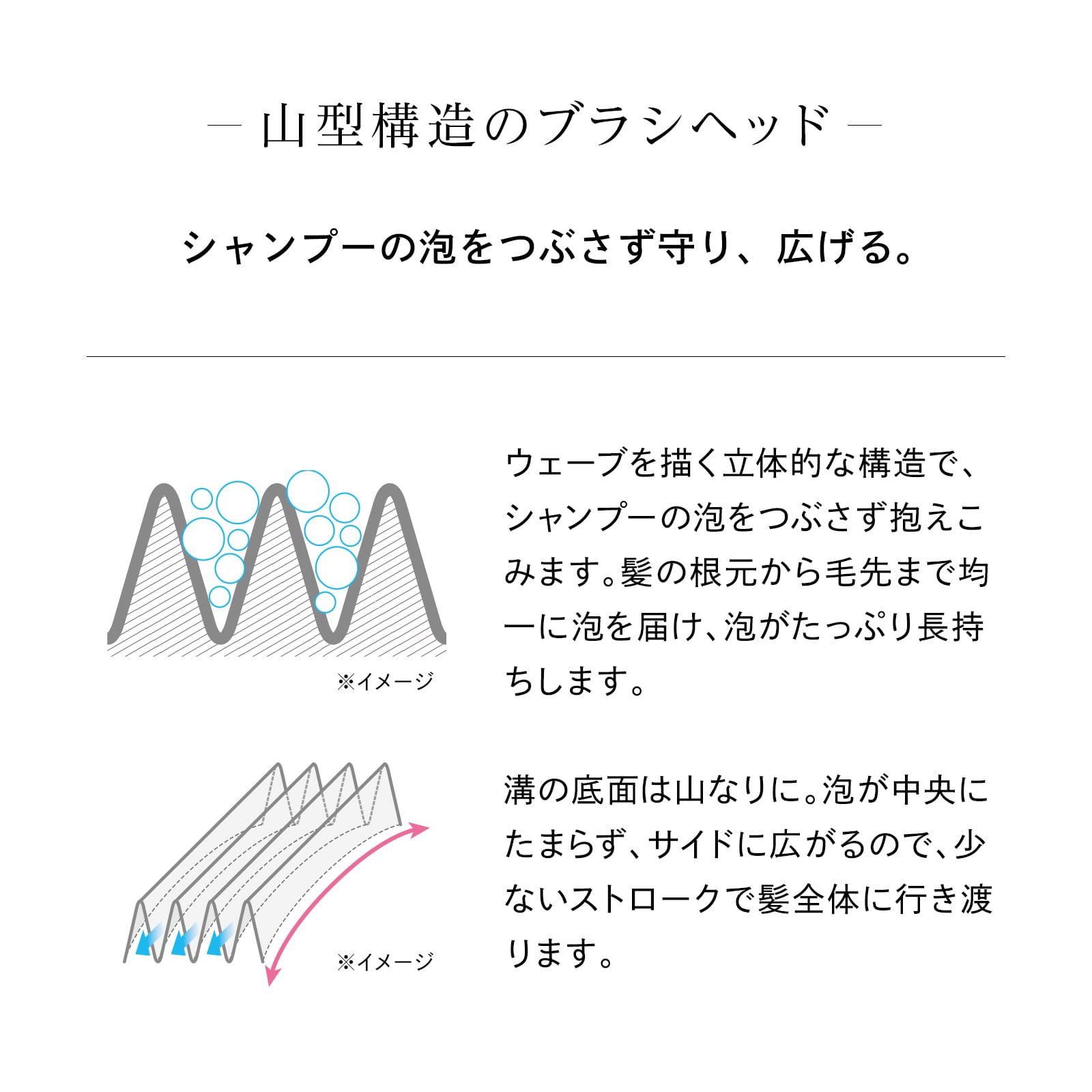 リファシャンプーブラシミルク(シルバー)