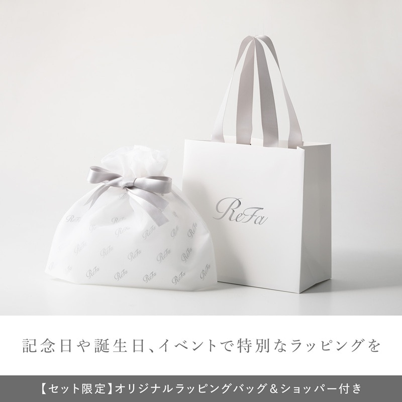 【ReFaギフトラッピングセット SS】リファハートコームアイラ(ローズゴールド) & リファハートミラー(ローズゴールド) & リファハートハンドタオルアイラHE(ソフトピンク)