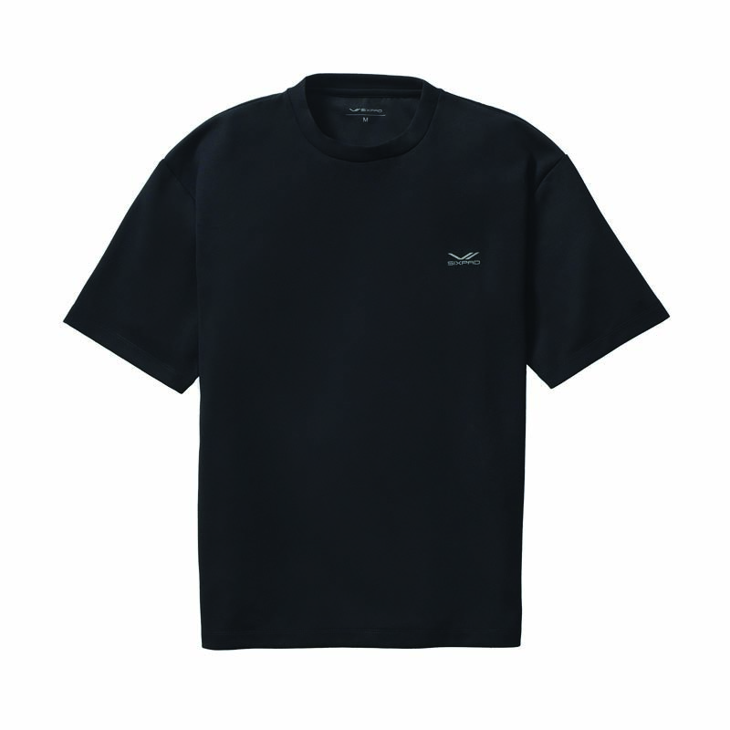 シックスパッド リカバリーウェア オーバーサイズTシャツ ブラック S & シックスパッド リカバリーウェア ハーフパンツ ブラック S & ギフト巾着バッグセット