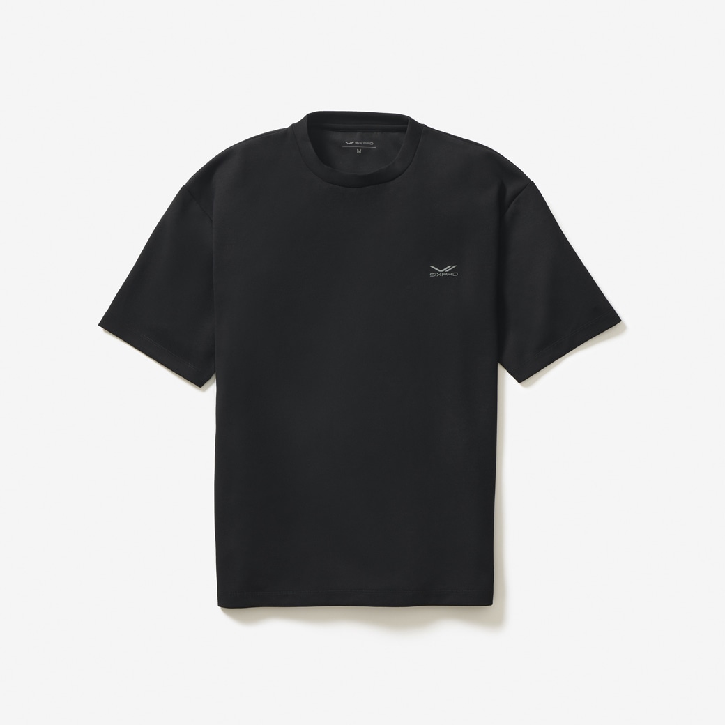 シックスパッド リカバリーウェア オーバーサイズTシャツ ブラック S