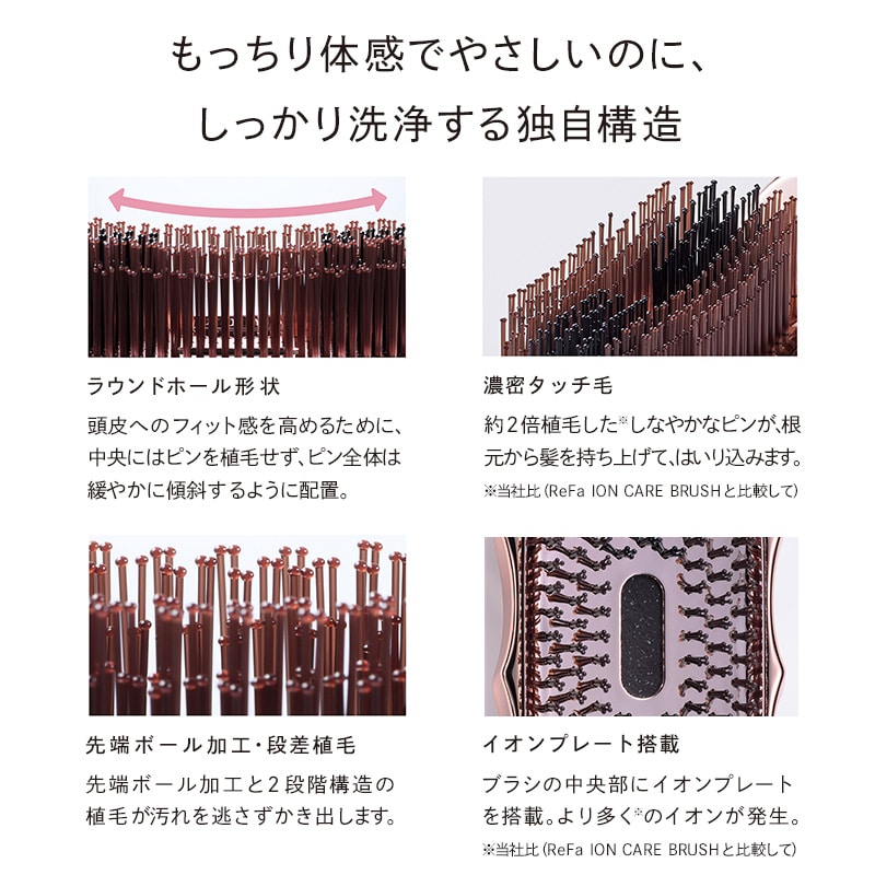 【ReFaギフトラッピングセット S】リファイオンケアブラシプレミアム(ローズゴールド)