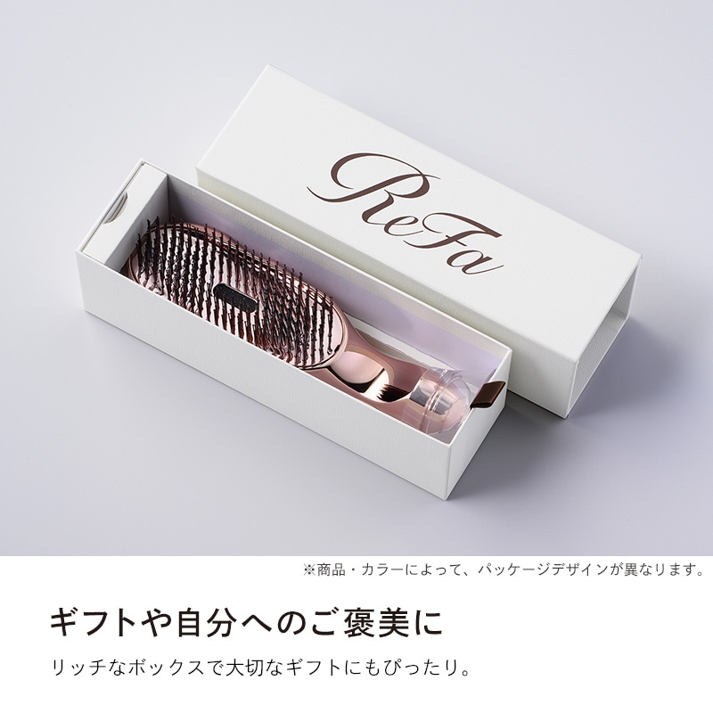 【ReFaギフトラッピングセット S】リファイオンケアブラシプレミアム(ローズゴールド)