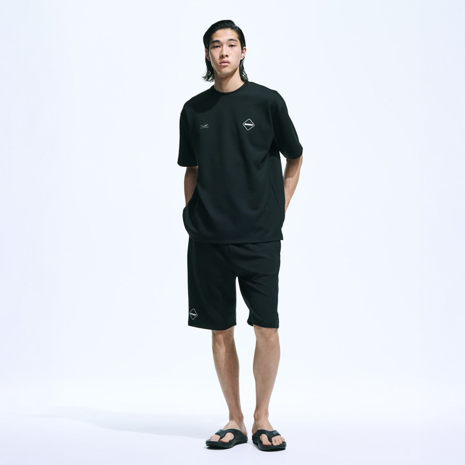 シックスパッド × F.C.R.B. リカバリー オーバーサイズTシャツ ブラック S