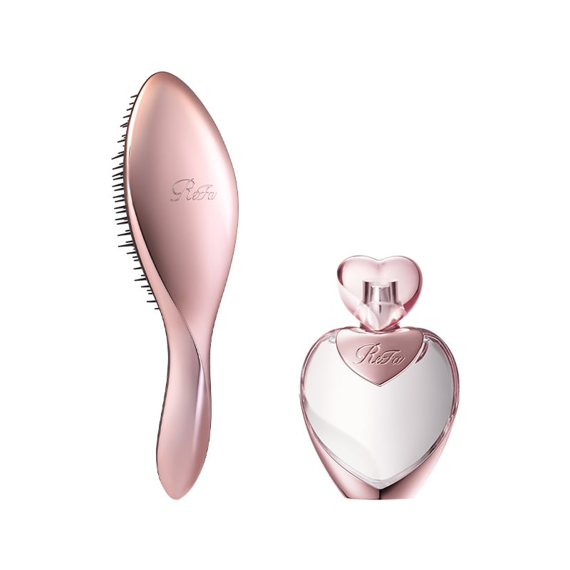リファエールブラシ(ローズゴールド) & リファハートヘアフレグランス 30mL ローズゴールド