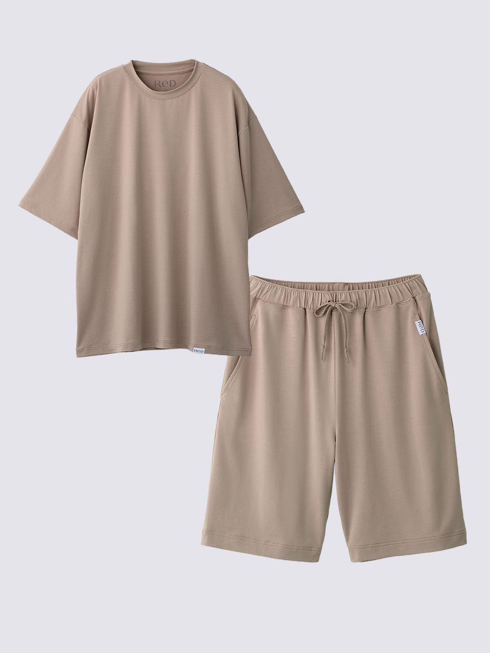 ReD ぐっすりパジャマ ベーシック プルオーバー半袖&ショートパンツ上下セット ベージュ L ベージュ L