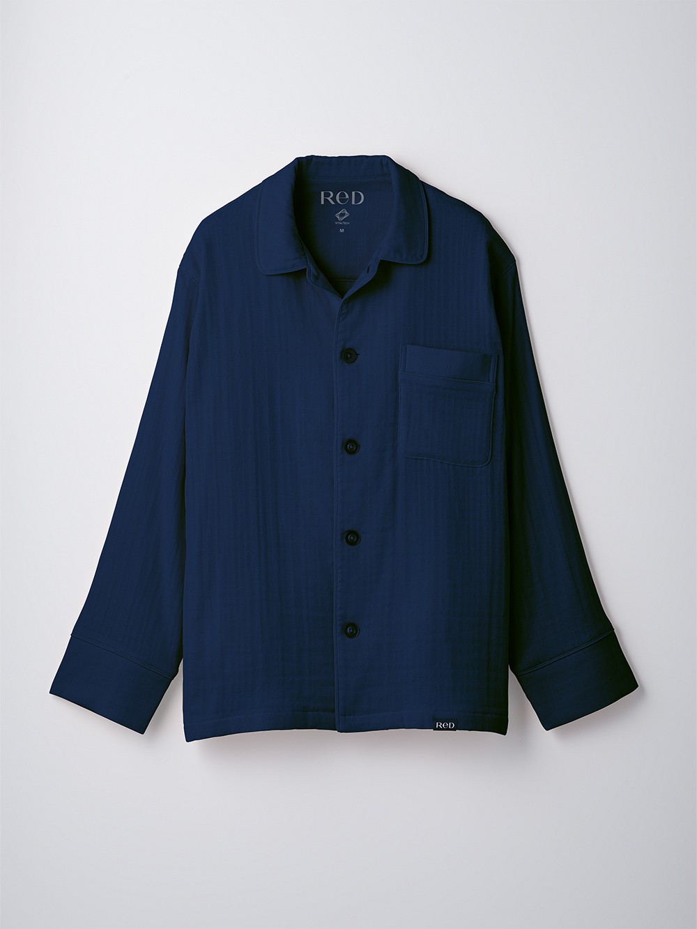 ReD ぐっすりパジャマ オーガニックコットン 長袖ロングパンツセット ネイビー L ネイビー L
