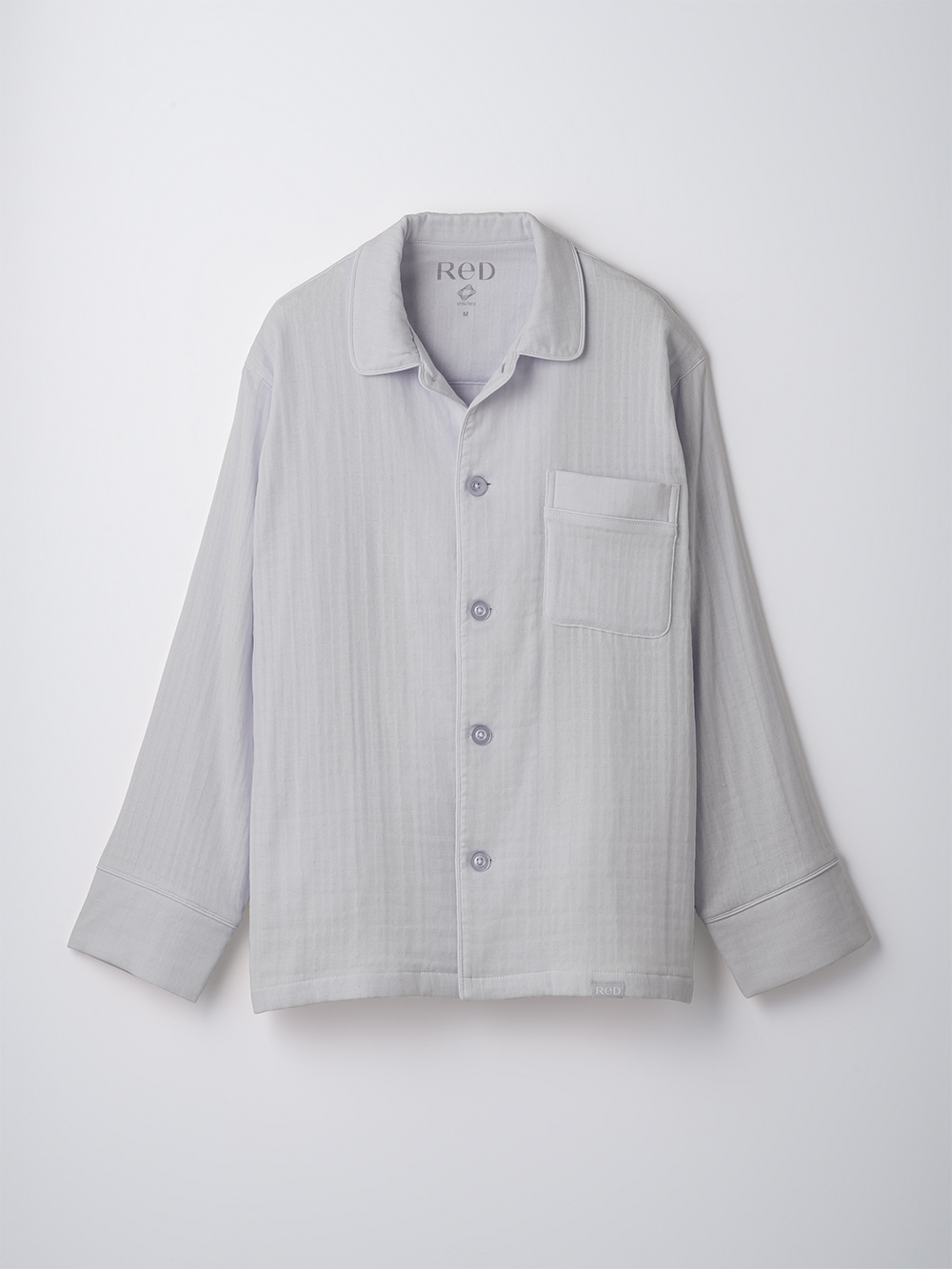 ReD ぐっすりパジャマ オーガニックコットン 長袖ロングパンツセット ライトグレー L ライトグレー L