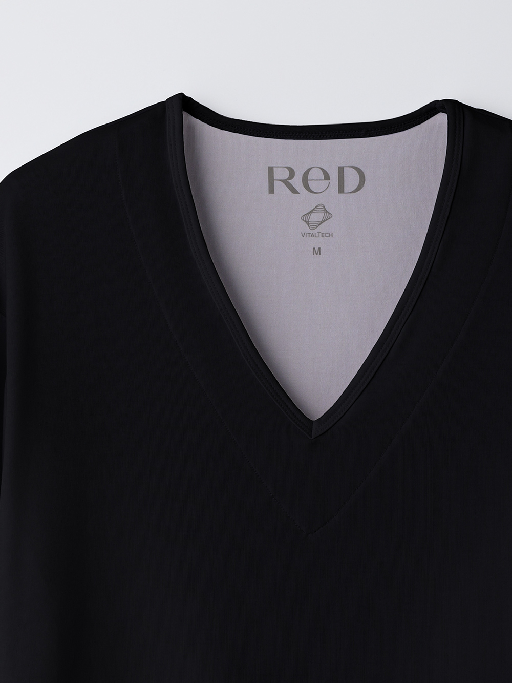 ReD バイタルテック Vネックインナー長袖 肩・腰コリ改善 ブラック 3L ブラック 3L