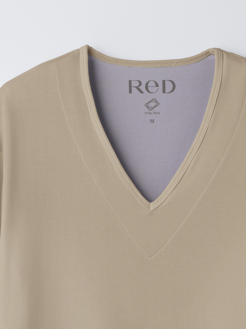 ReD バイタルテック Vネックインナー長袖 肩・腰コリ改善 ベージュ 3L ベージュ 3L