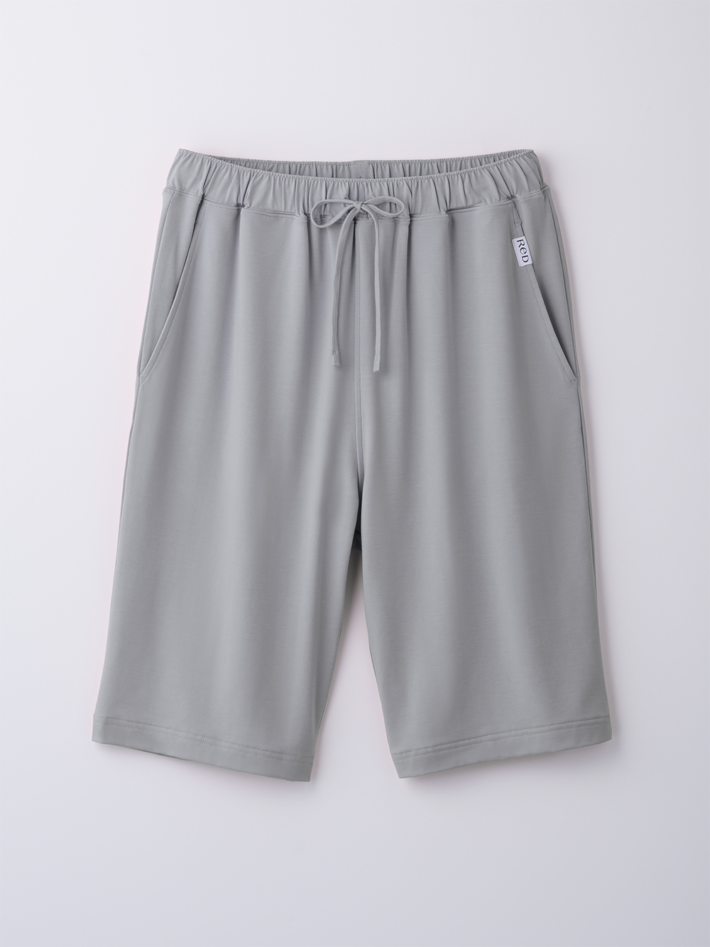 ReD ぐっすりパジャマ ベーシック 前開き半袖&ハーフパンツ上下セット ライトグレー M ライトグレー M