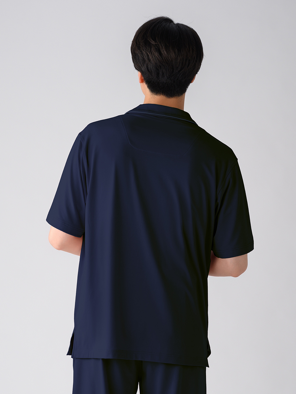 ReD ぐっすりパジャマ ベーシック 前開き半袖 ネイビー M ネイビー M