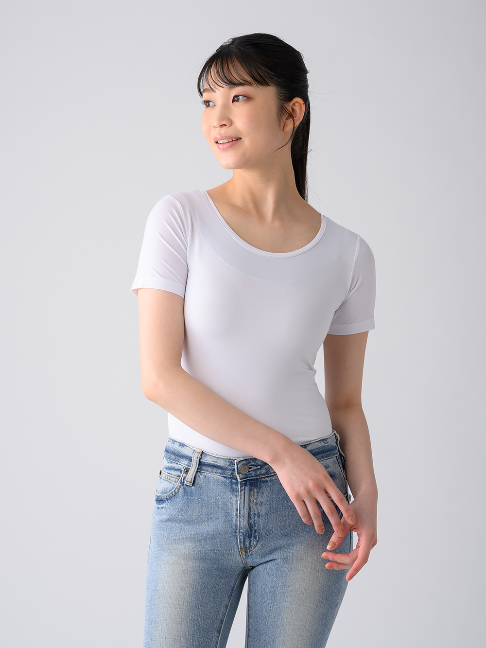 ReD バイタルテック Uネックインナー半袖 肩・腰コリ改善 ベージュ M ベージュ M