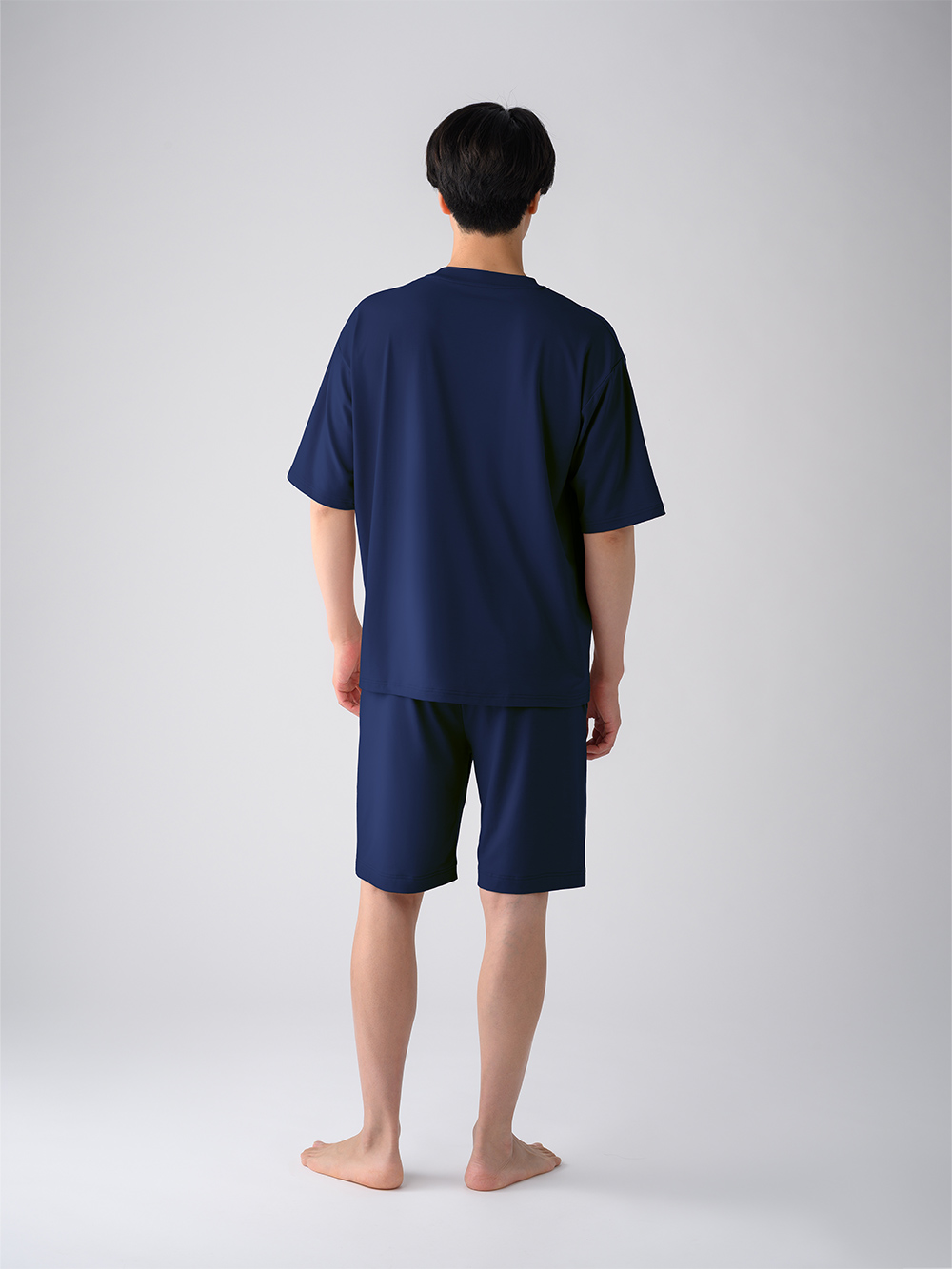 ReD ぐっすりパジャマ ベーシック プルオーバー半袖&ショートパンツ上下セット ネイビー S ネイビー S