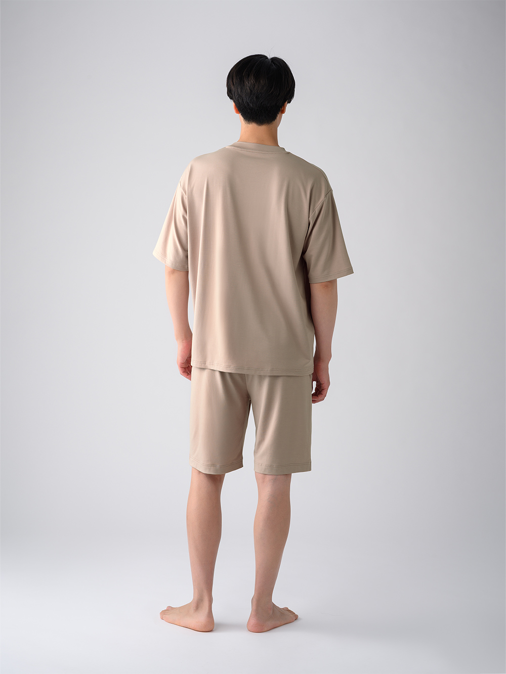 ReD ぐっすりパジャマ ベーシック プルオーバー半袖&ショートパンツ上下セット ベージュ L ベージュ L