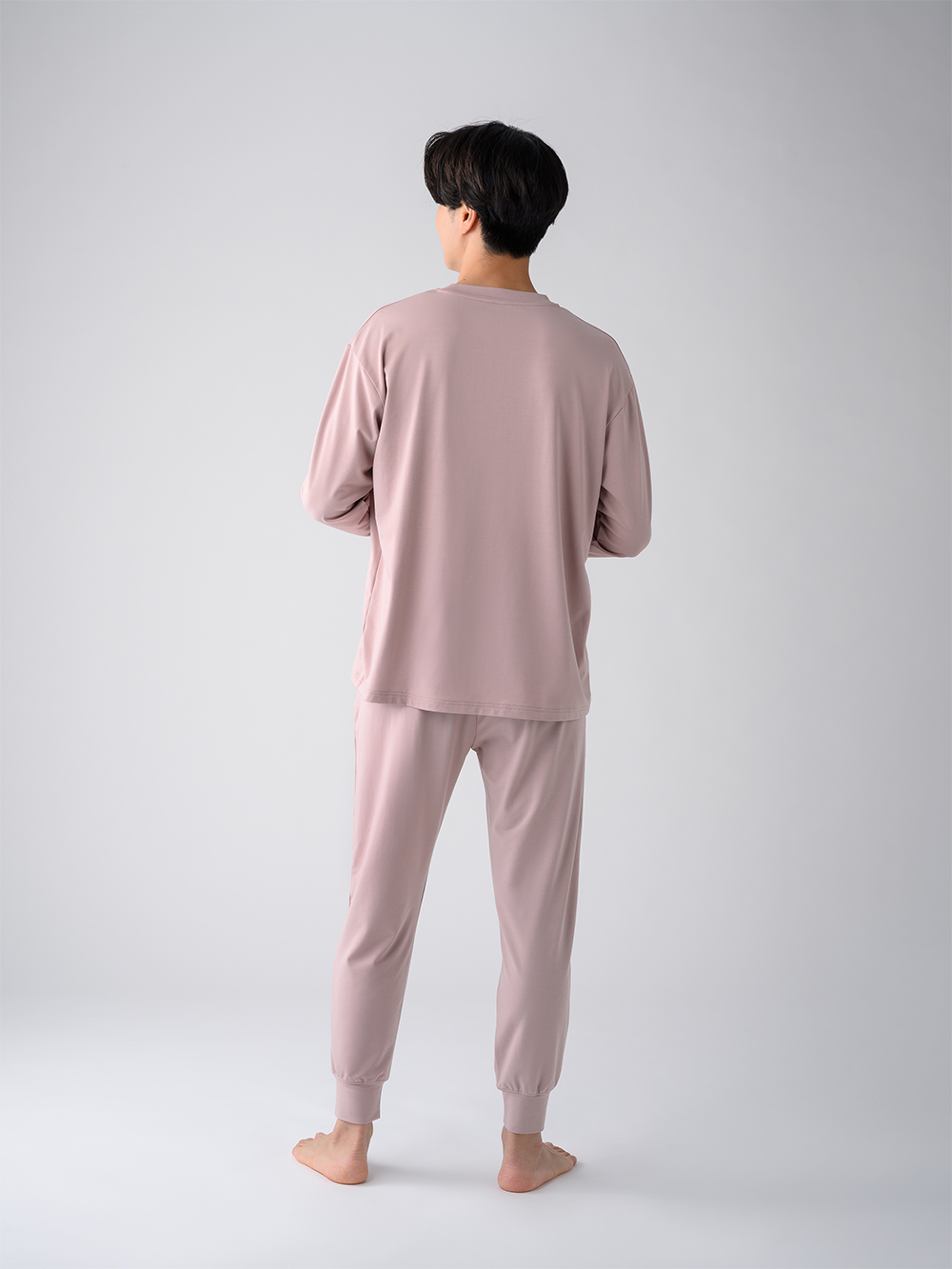 ReD ぐっすりパジャマ ベーシック プルオーバー長袖&ジョガーパンツ上下セット ピンク SS ピンク SS