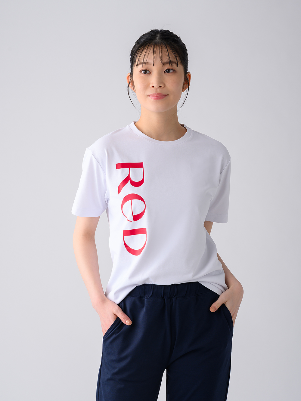 ReD バイタルテック クルーネック半袖(ロゴあり) ホワイト M ホワイト M