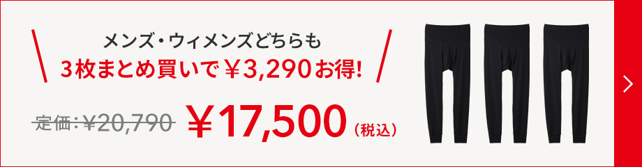 3枚まとめ買いで￥3,290お得